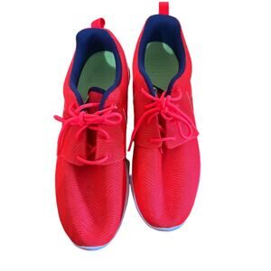 NIKE Sneakers Womens 9.5 Roshe One Moire Crimson White